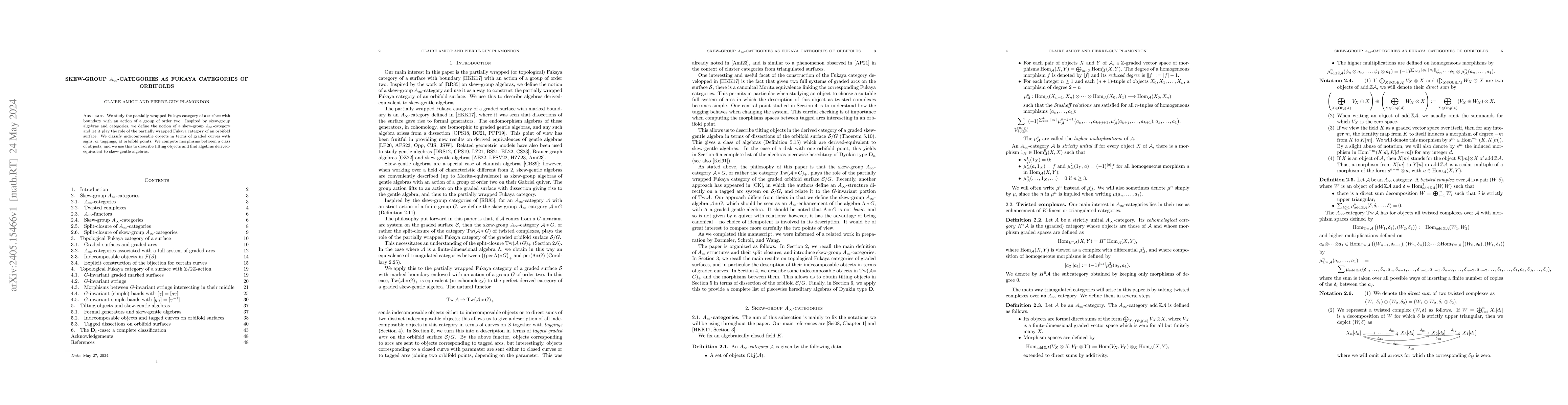 Thumbnail for Skew-group $A_{\infty}$-categories as Fukaya categories of orbifolds