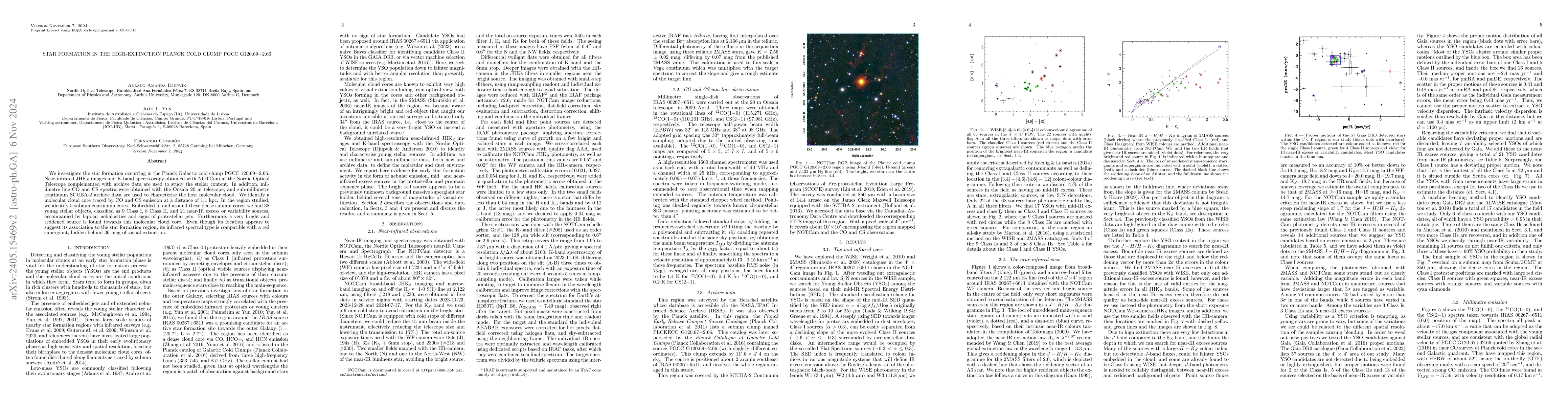 Thumbnail for Star formation in the high-extinction Planck cold clump PGCC
  G120.69+2.66