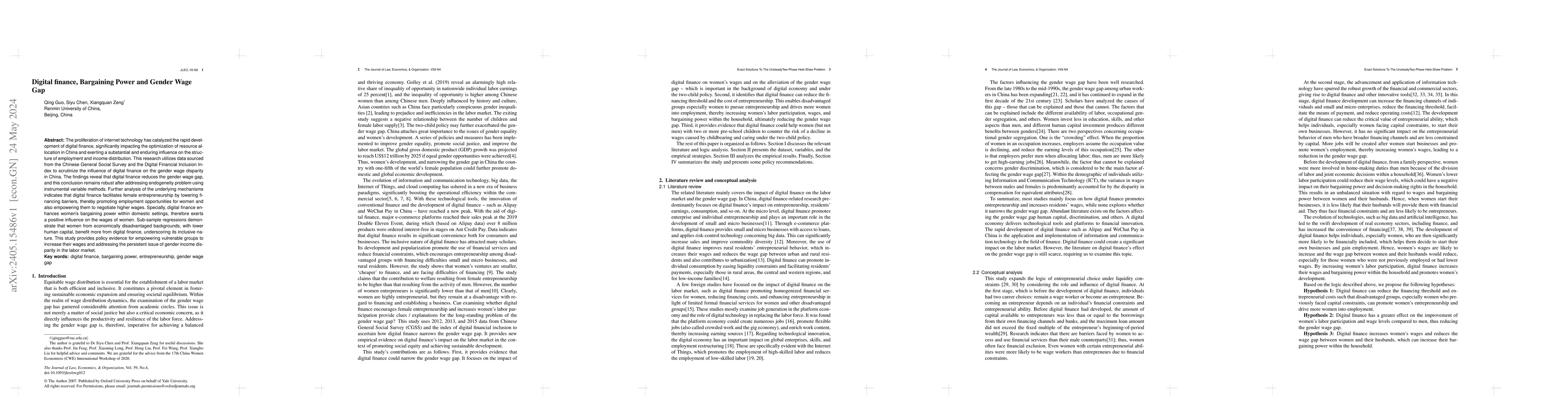 Thumbnail for Digital finance, Bargaining Power and Gender Wage Gap