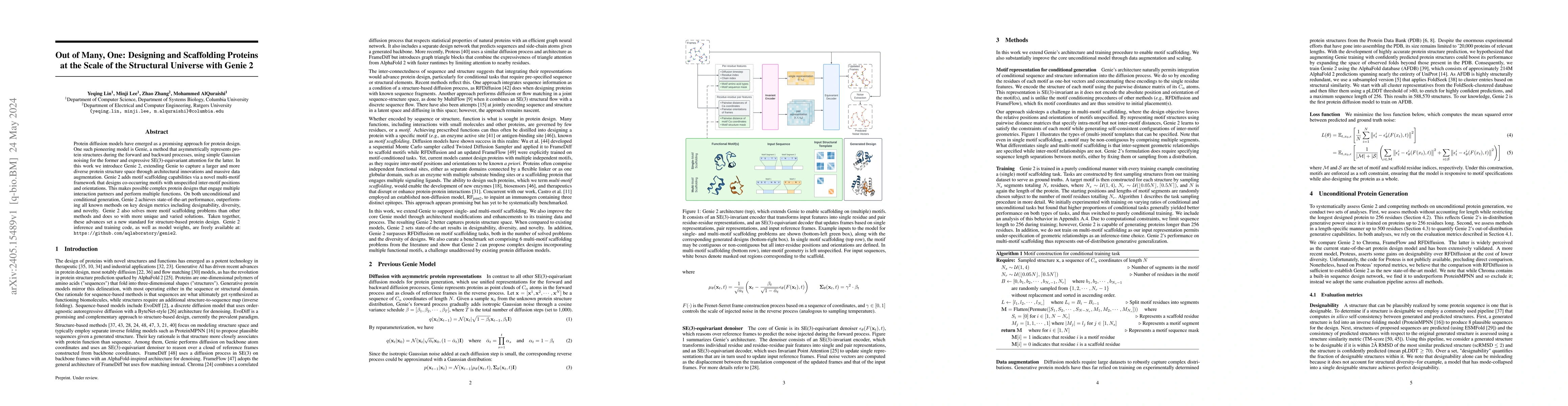 Thumbnail for Out of Many, One: Designing and Scaffolding Proteins at the Scale of the
  Structural Universe with Genie 2