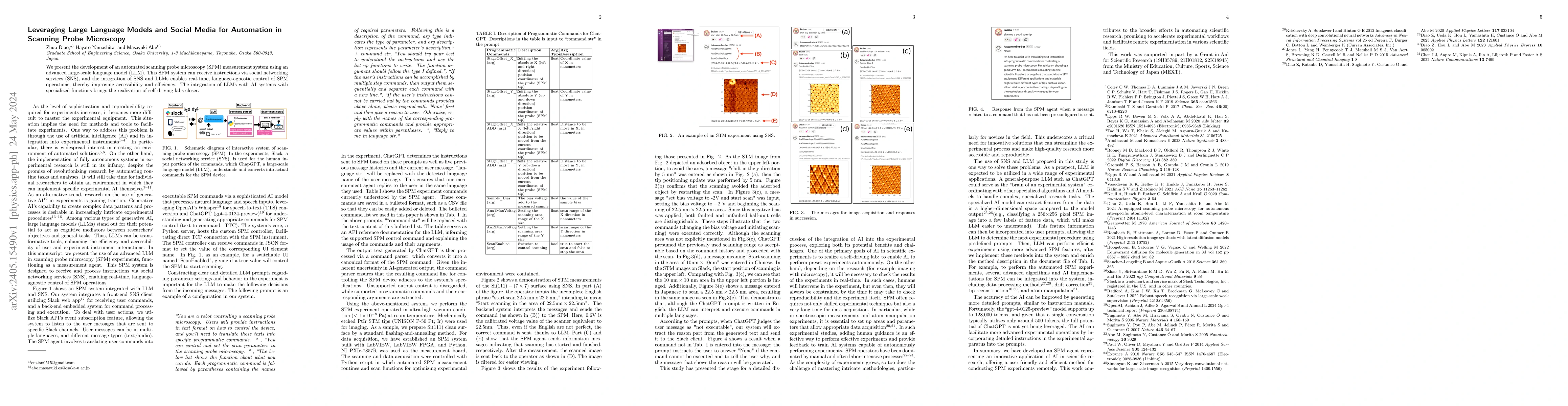 Thumbnail for Leveraging Large Language Models and Social Media for Automation in
  Scanning Probe Microscopy