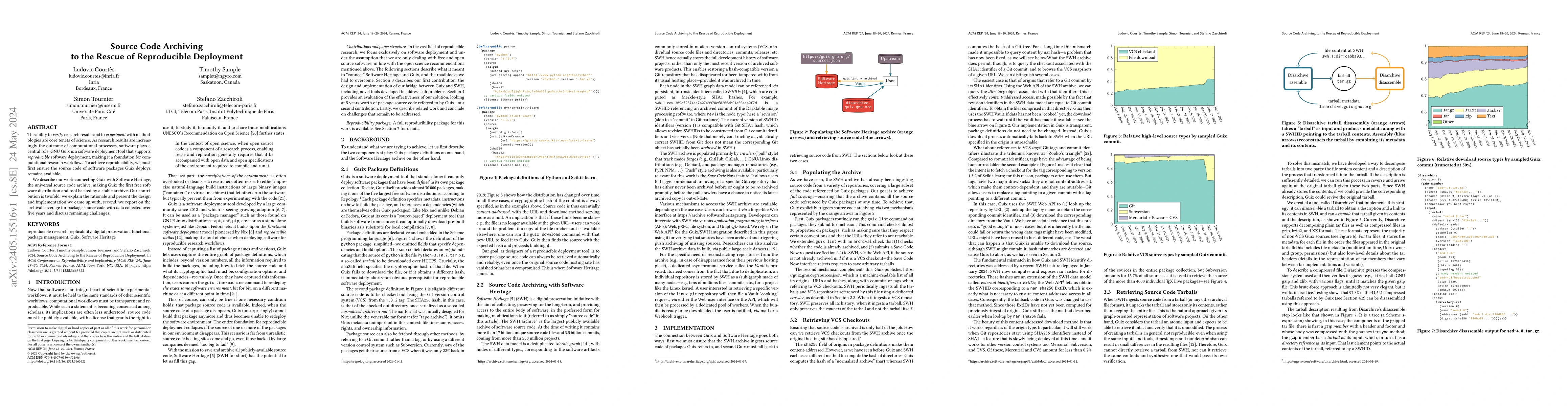 Thumbnail for Source Code Archiving to the Rescue of Reproducible Deployment