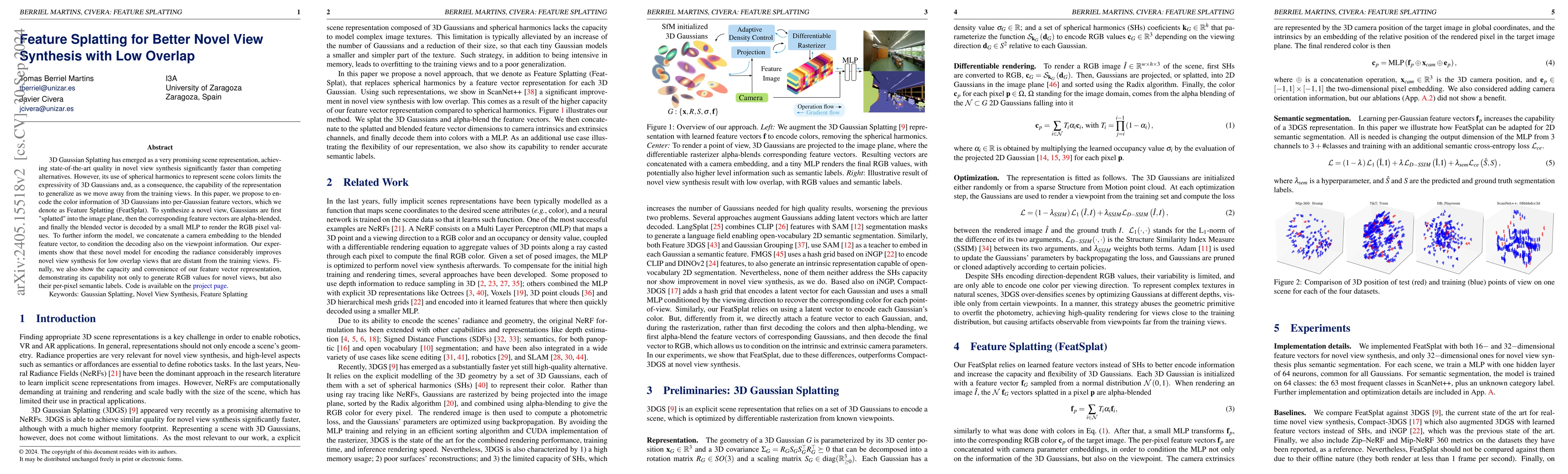 Thumbnail for Feature Splatting for Better Novel View Synthesis with Low Overlap