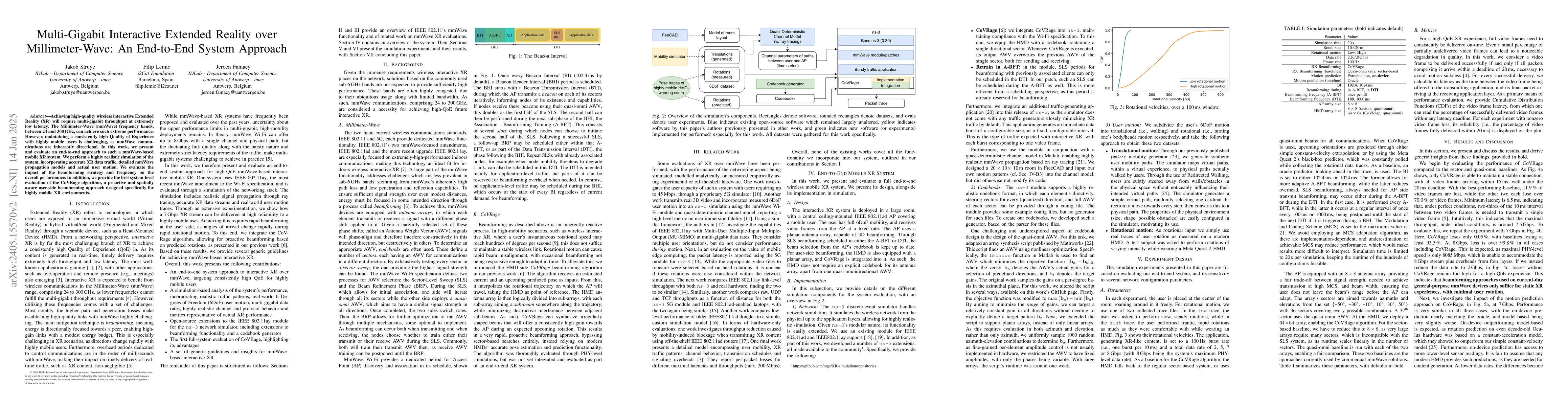 Thumbnail for Multi-Gigabit Interactive Extended Reality over Millimeter-Wave: An
  End-to-End System Approach