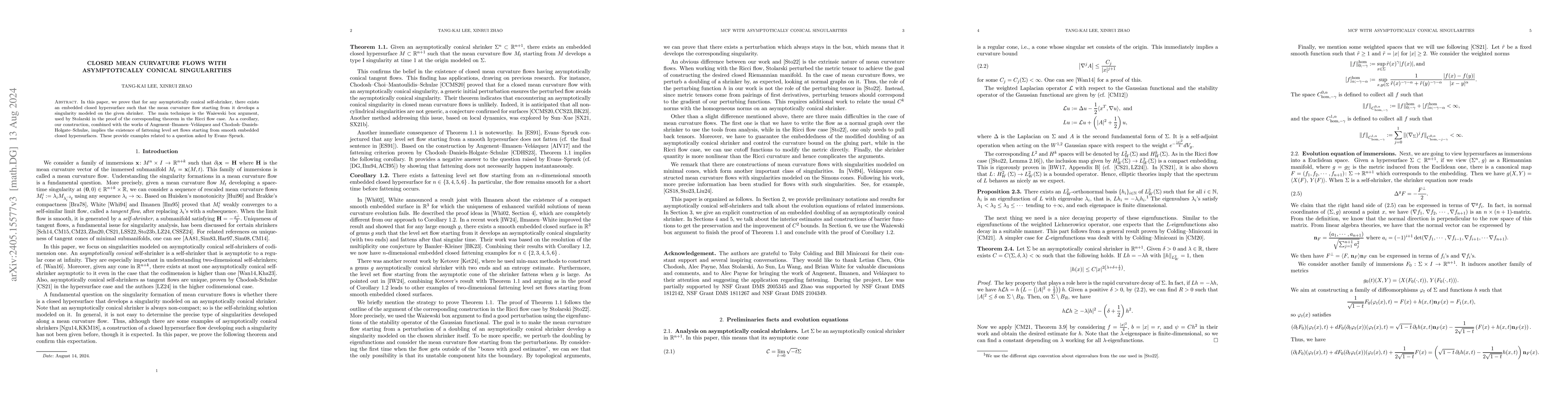 Thumbnail for Closed mean curvature flows with asymptotically conical singularities