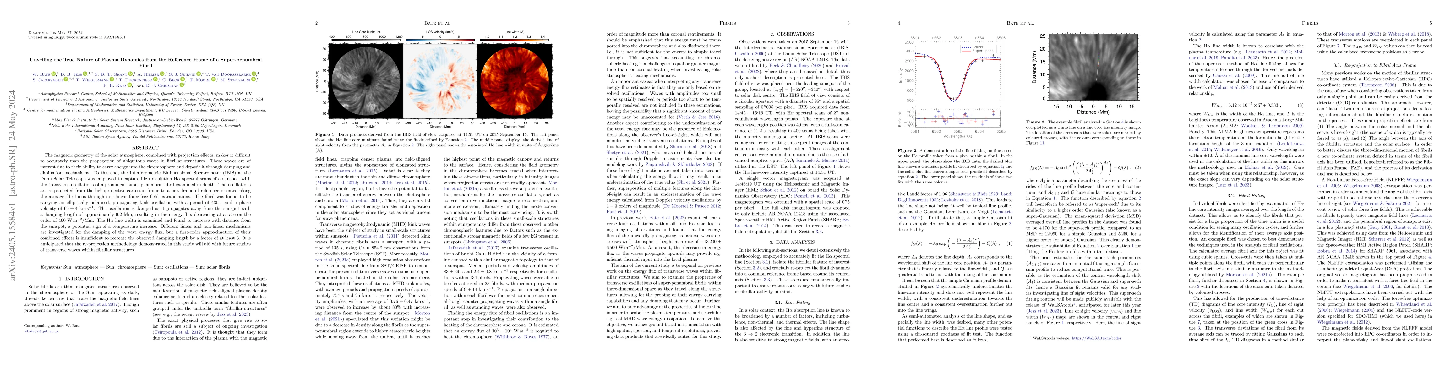 Thumbnail for Unveiling the True Nature of Plasma Dynamics from the Reference Frame of
  a Super-penumbral Fibril