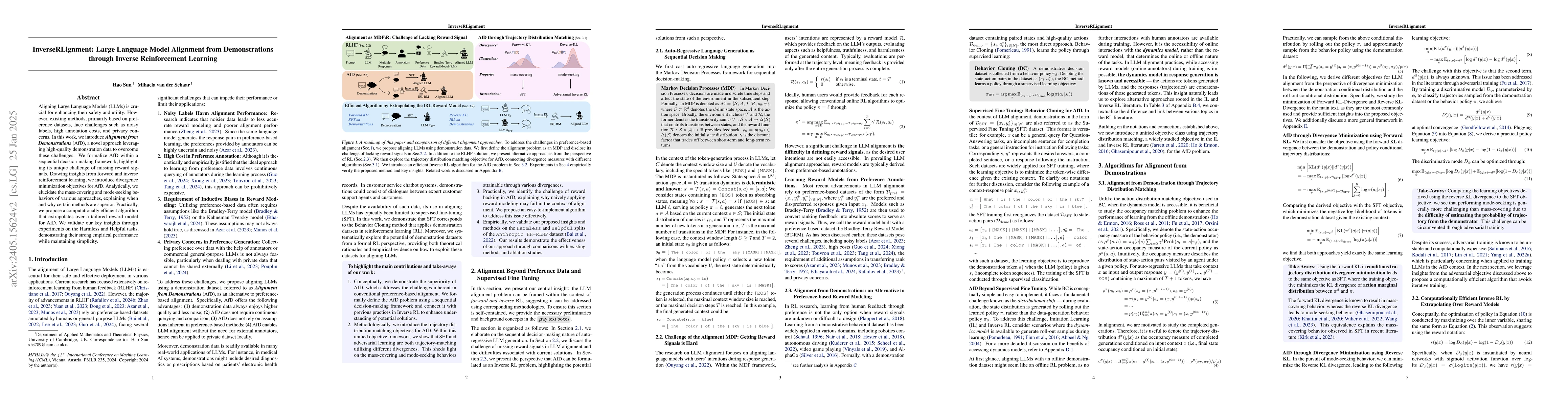 Thumbnail for Inverse-RLignment: Inverse Reinforcement Learning from Demonstrations
  for LLM Alignment