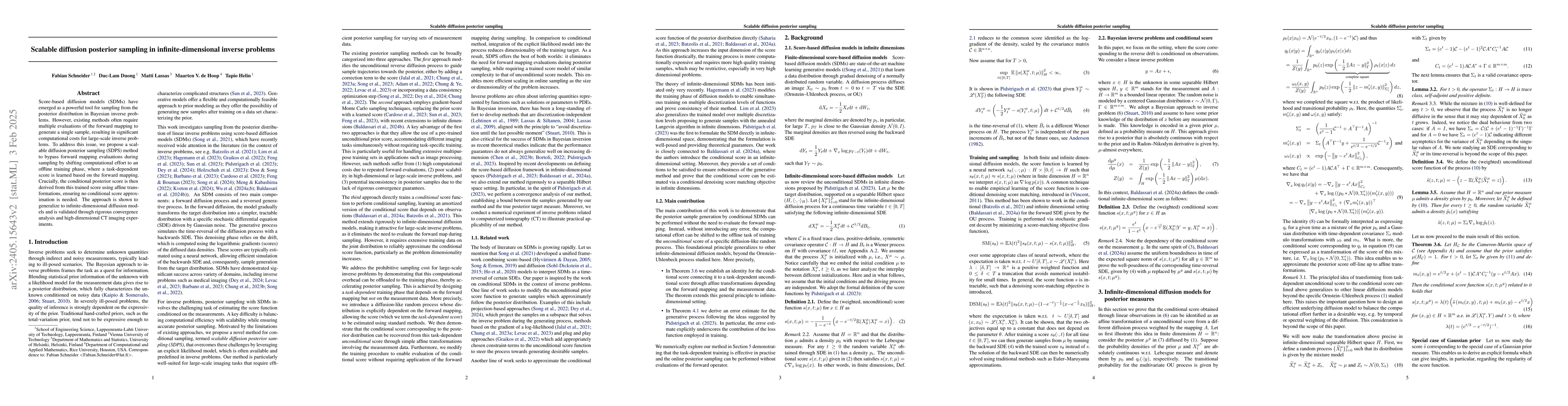 Thumbnail for Reducing the cost of posterior sampling in linear inverse problems via
  task-dependent score learning