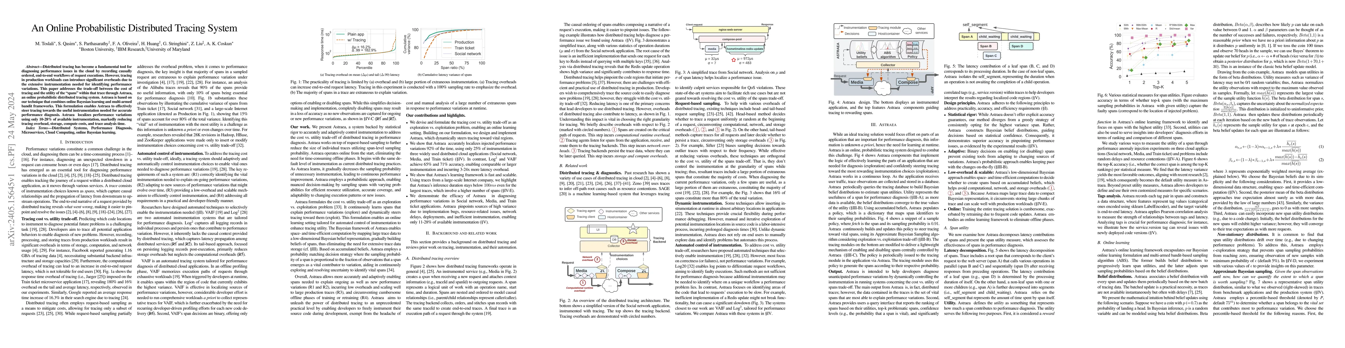 Thumbnail for An Online Probabilistic Distributed Tracing System