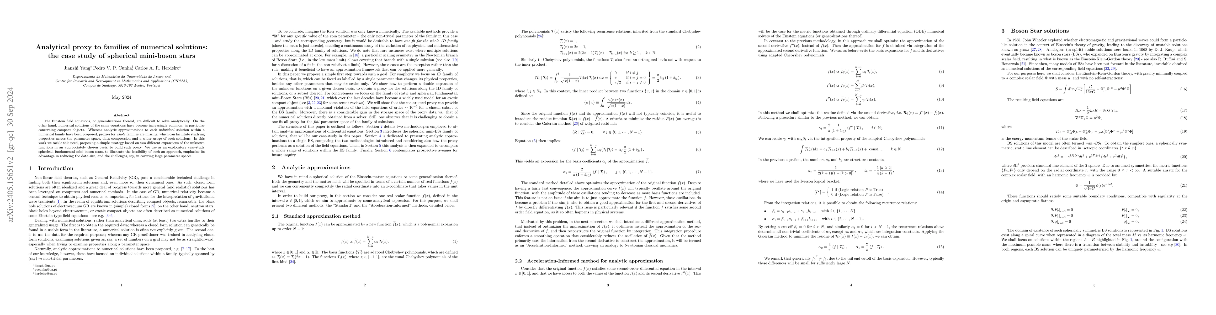 Thumbnail for Analytical proxy to families of numerical solutions: the case study of
  spherical mini-boson stars