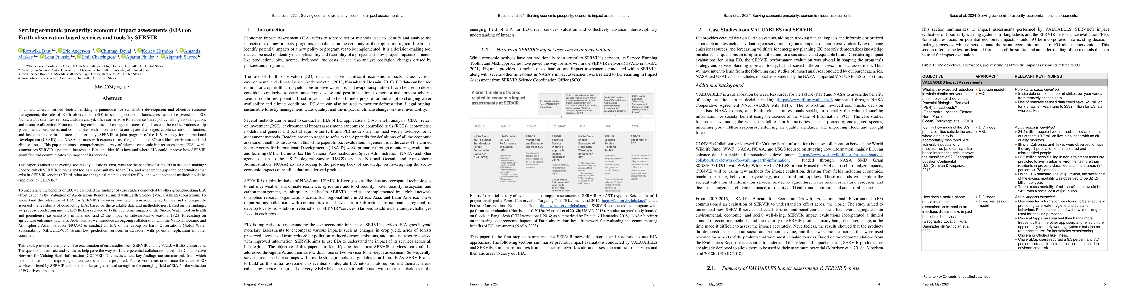 Thumbnail for Serving economic prosperity: economic impact assessments (EIA) on Earth
  observation-based services and tools by SERVIR