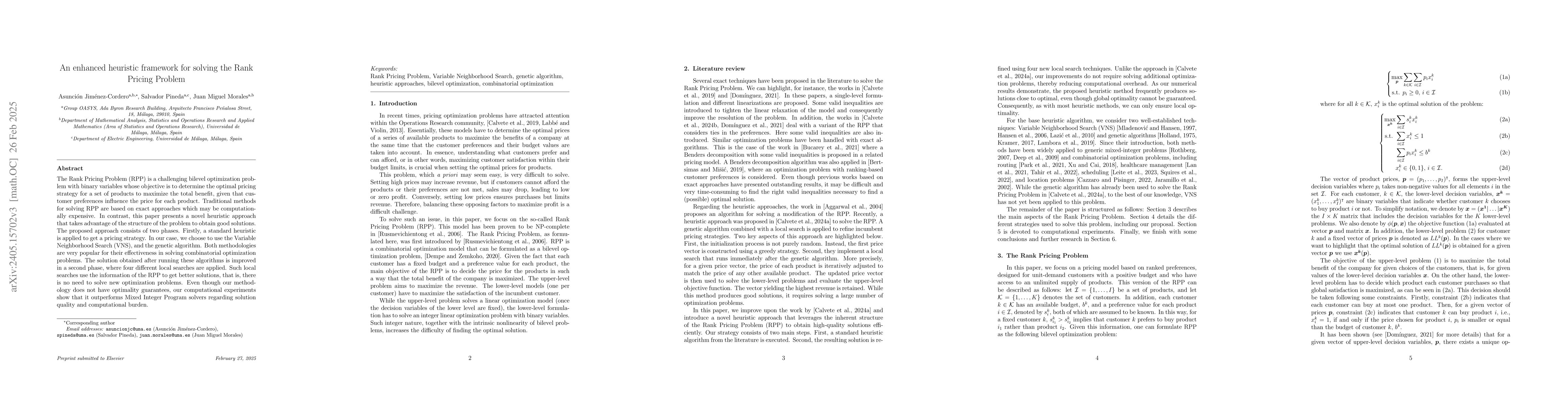 Thumbnail for A Variable Neighborhood Search approach for solving the Rank Pricing
  Problem