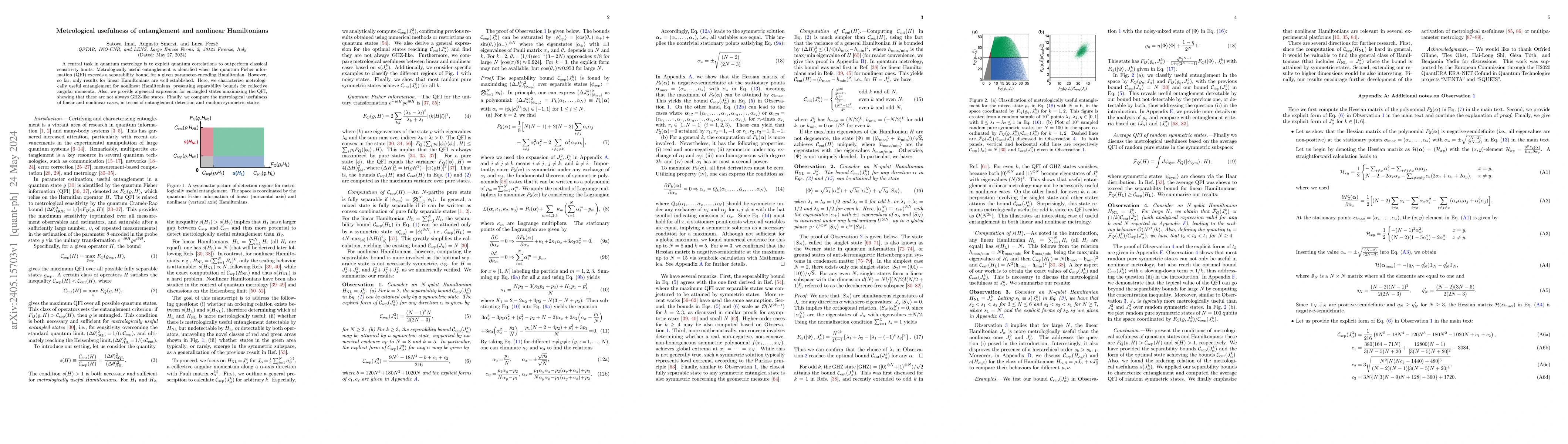 Thumbnail for Metrological usefulness of entanglement and nonlinear Hamiltonians