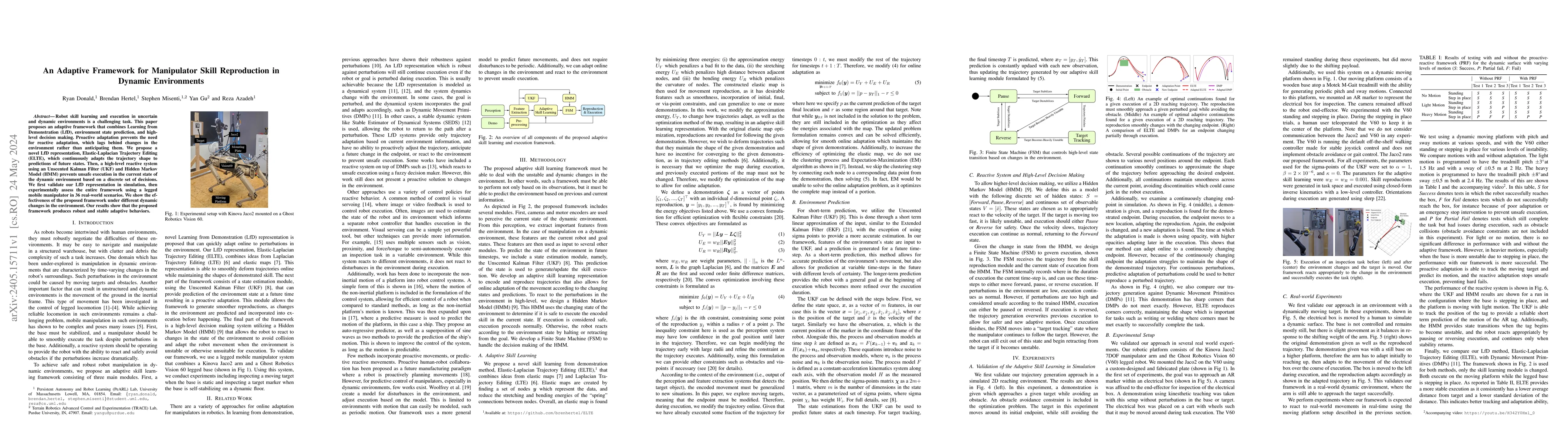 Thumbnail for An Adaptive Framework for Manipulator Skill Reproduction in Dynamic
  Environments