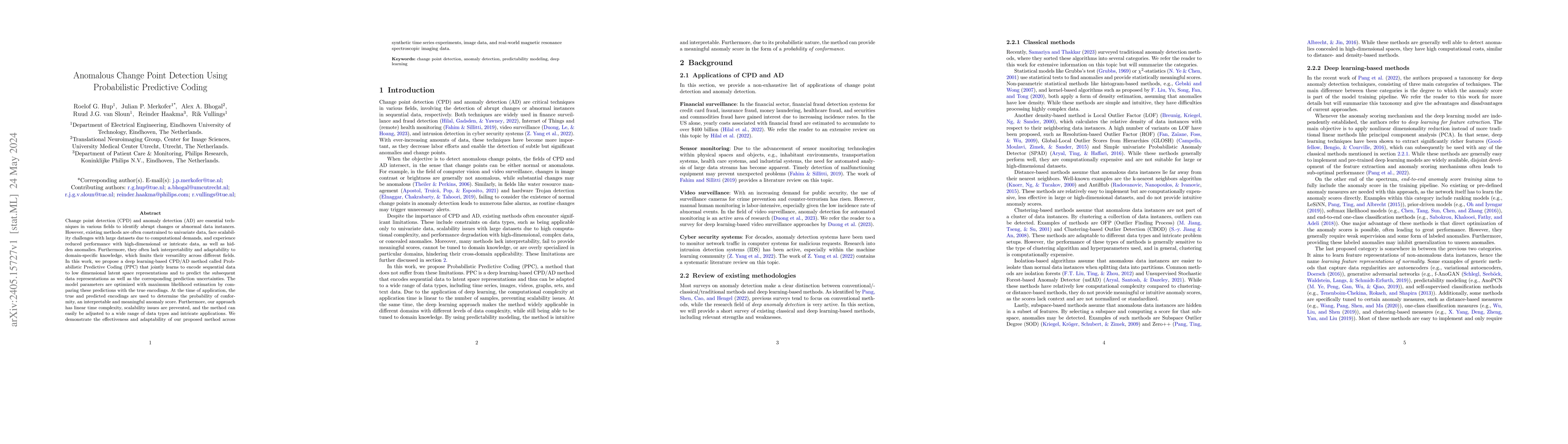 Thumbnail for Anomalous Change Point Detection Using Probabilistic Predictive Coding