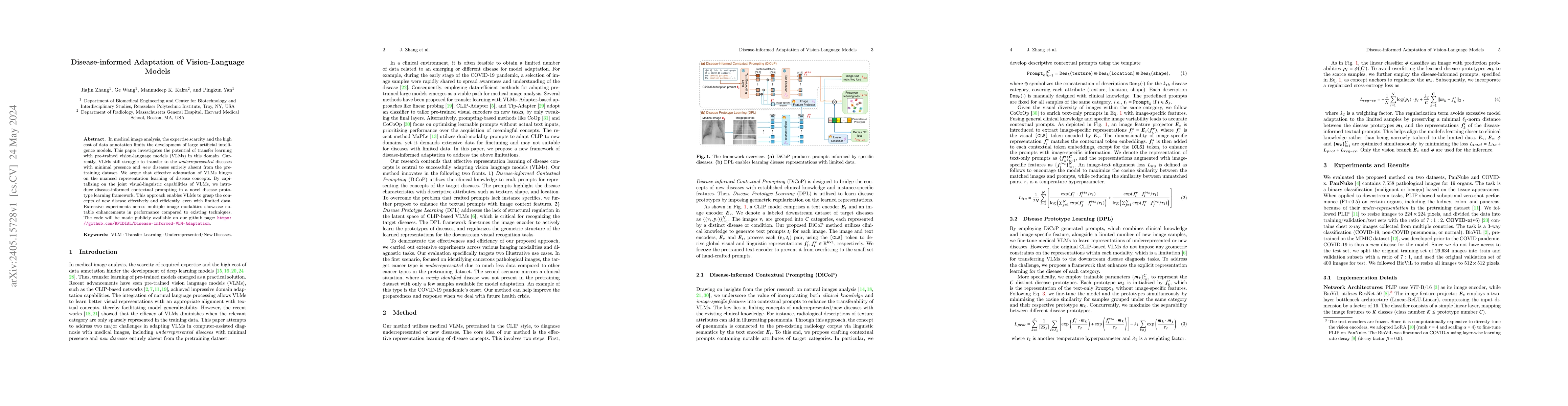 Thumbnail for Disease-informed Adaptation of Vision-Language Models