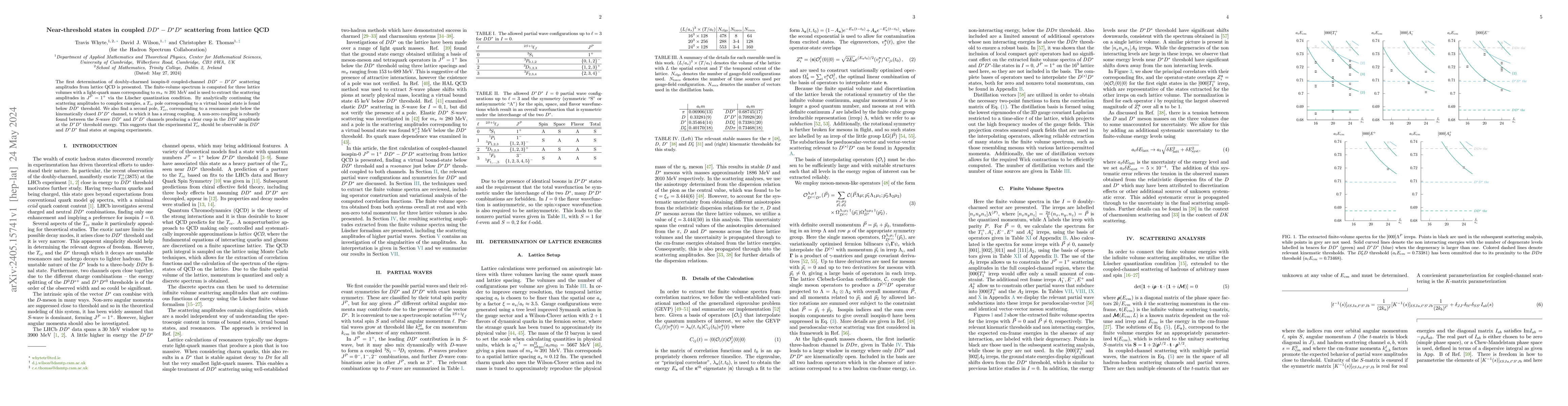 Thumbnail for Near-threshold states in coupled $DD^{\ast}-D^{\ast}D^{\ast}$ scattering
  from lattice QCD