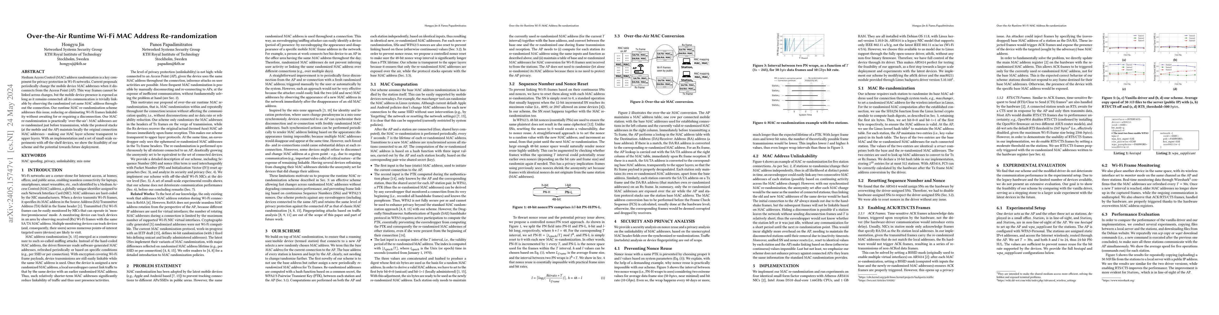 Thumbnail for Over-the-Air Runtime Wi-Fi MAC Address Re-randomization
