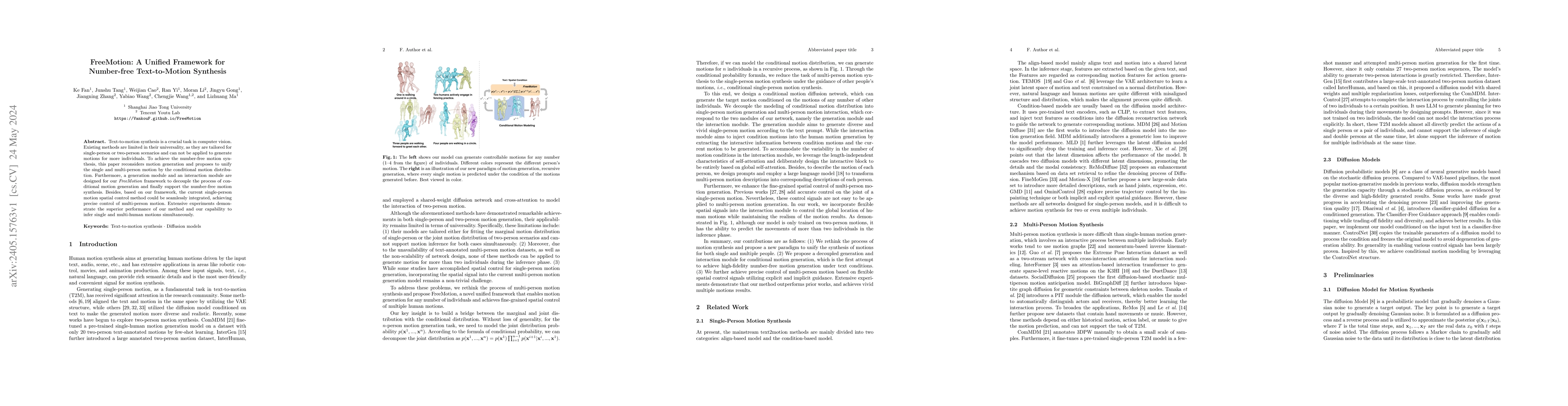 Thumbnail for FreeMotion: A Unified Framework for Number-free Text-to-Motion Synthesis