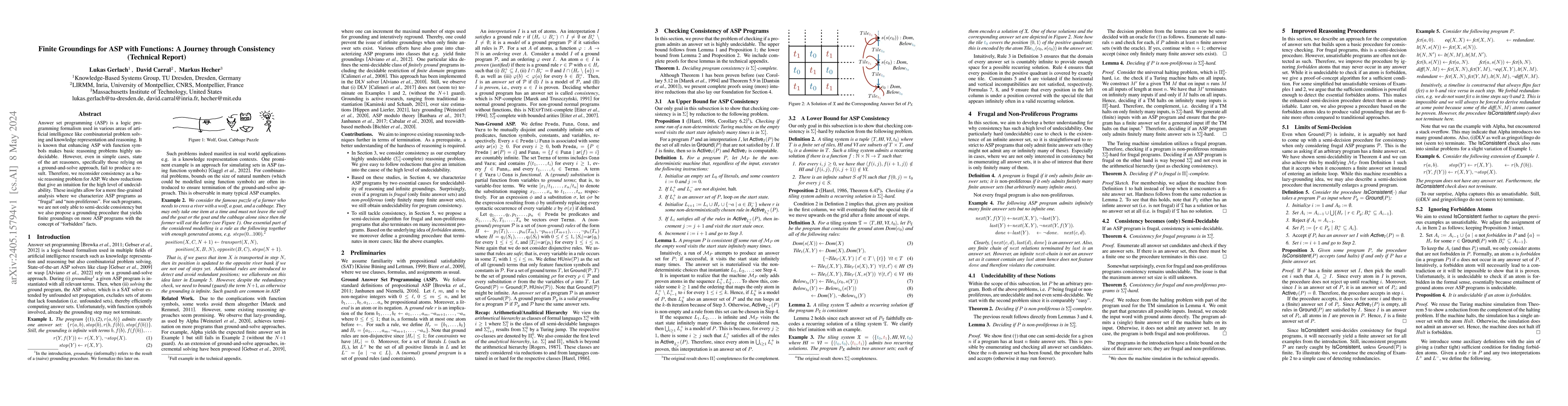 Thumbnail for Finite Groundings for ASP with Functions: A Journey through Consistency