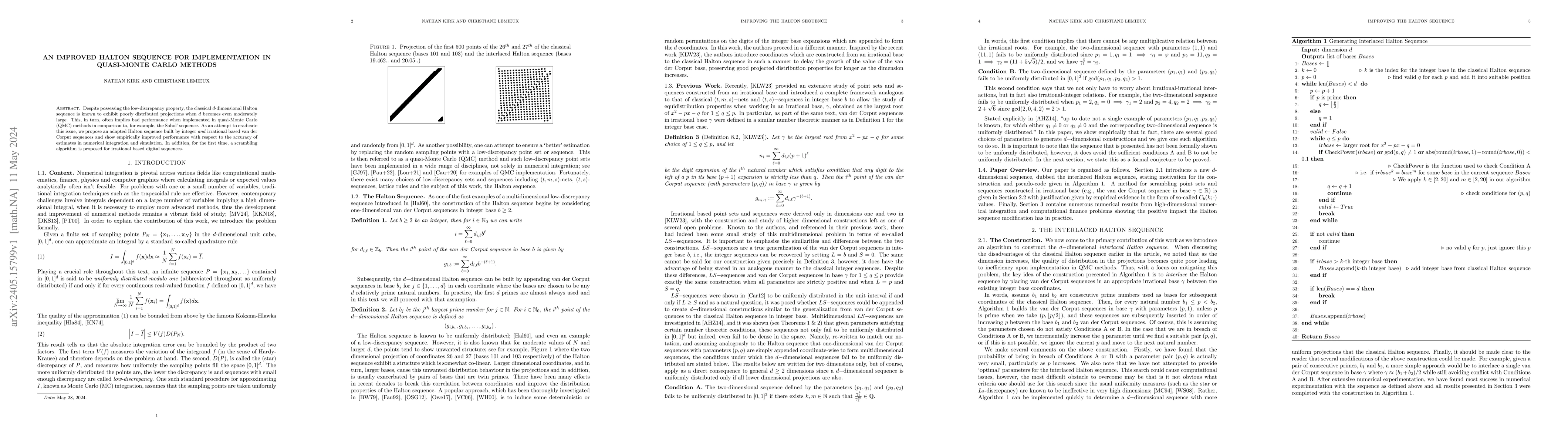 Thumbnail for An improved Halton sequence for implementation in quasi-Monte Carlo
  methods