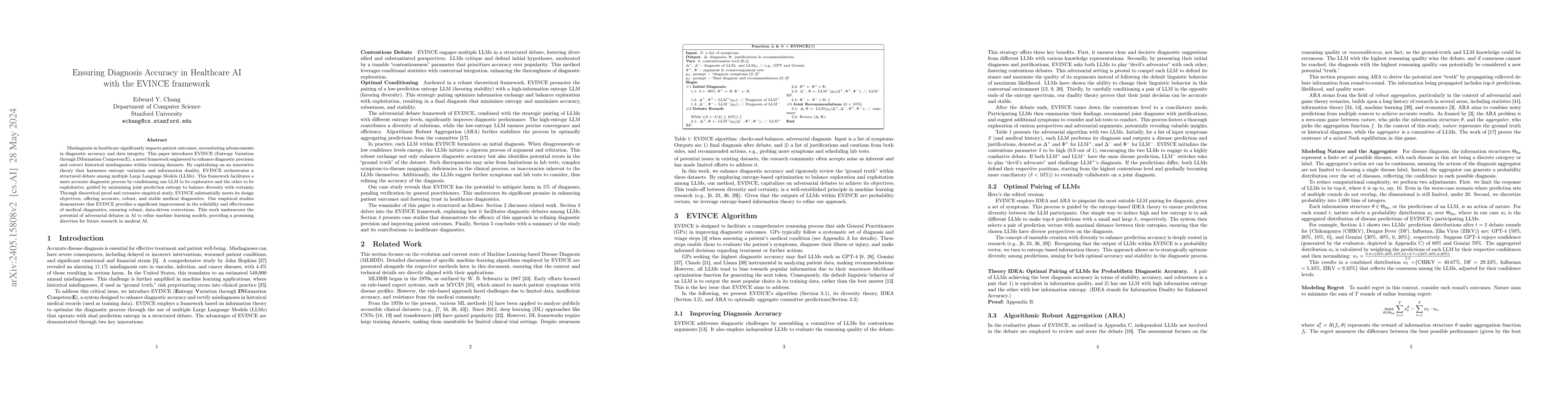 Thumbnail for Ensuring Ground Truth Accuracy in Healthcare with the EVINCE framework