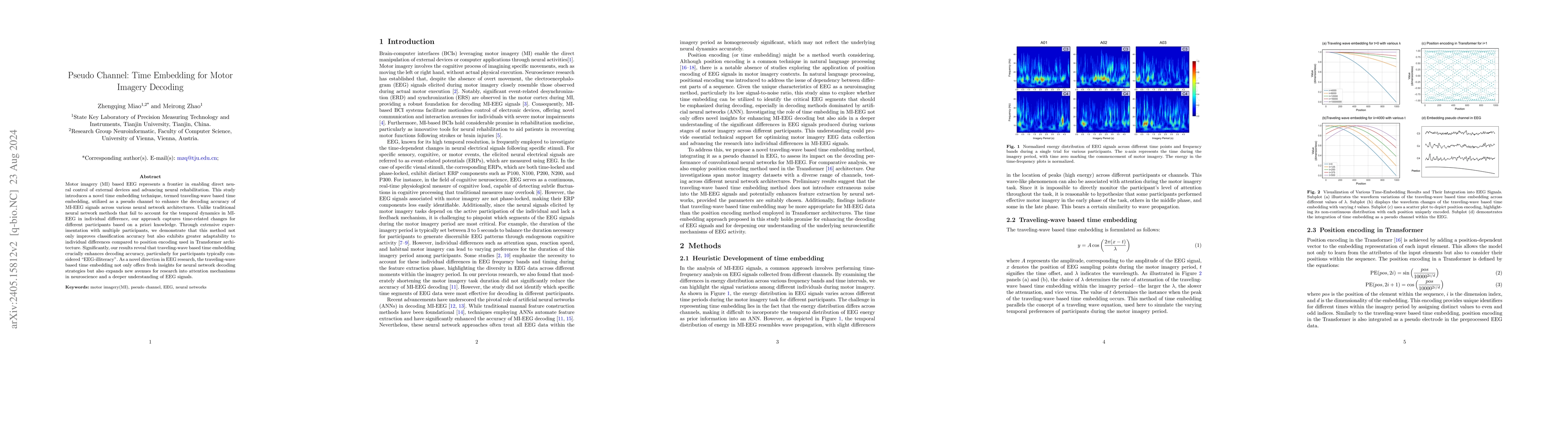 Thumbnail for Pseudo Channel: Time Embedding for Motor Imagery Decoding