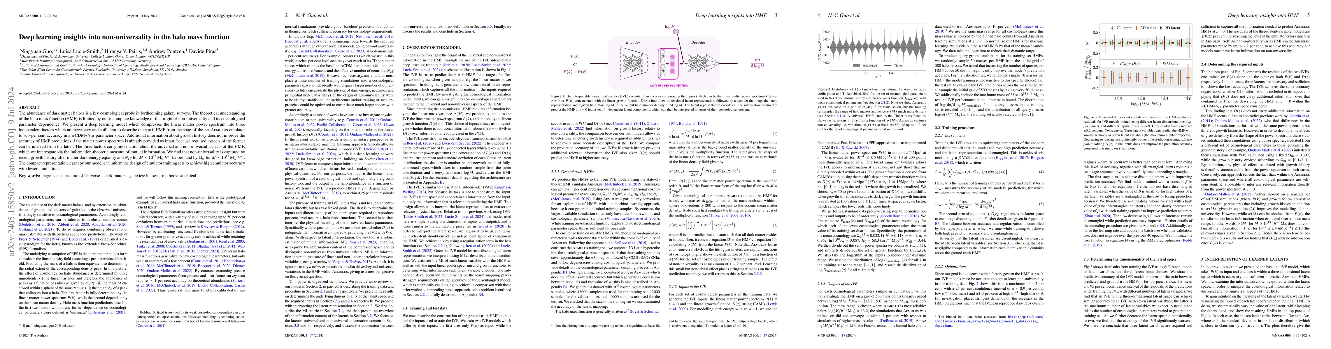 Thumbnail for Deep learning insights into non-universality in the halo mass function