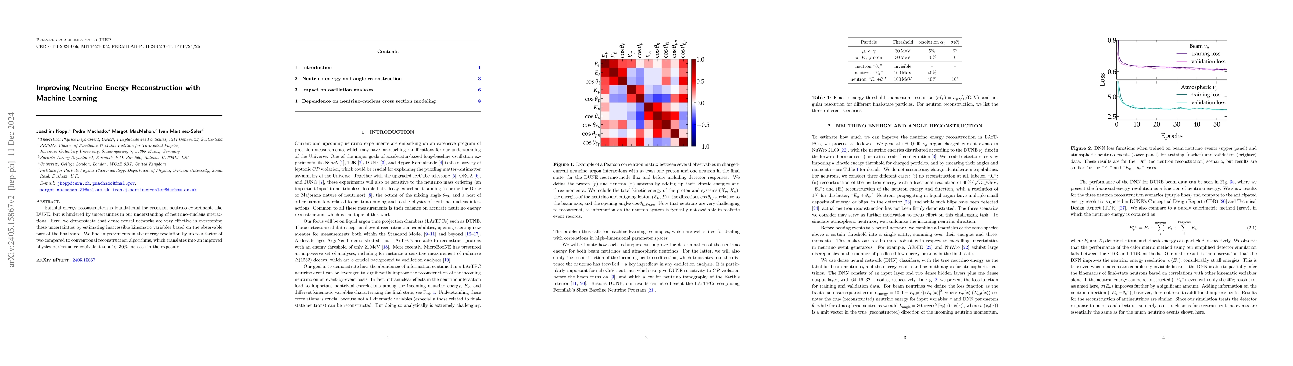 Thumbnail for Improving Neutrino Energy Reconstruction with Machine Learning