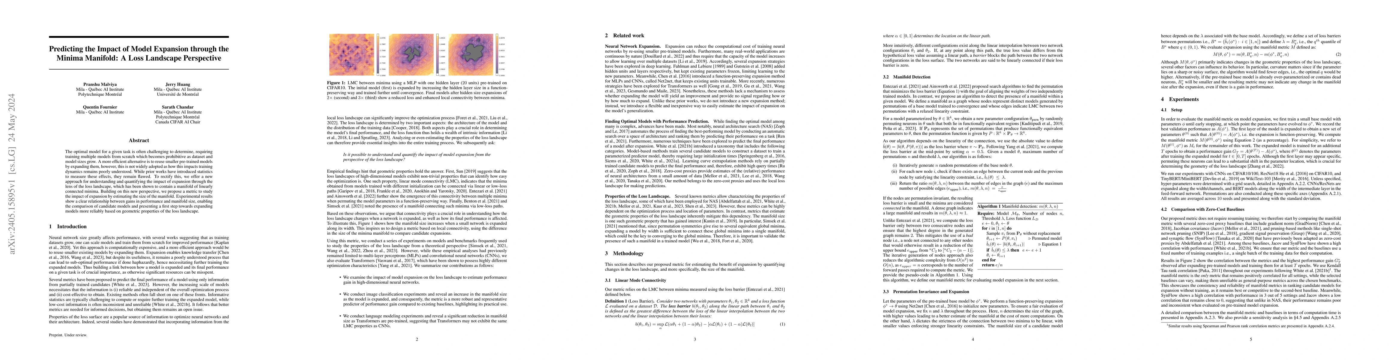 Thumbnail for Predicting the Impact of Model Expansion through the Minima Manifold: A
  Loss Landscape Perspective