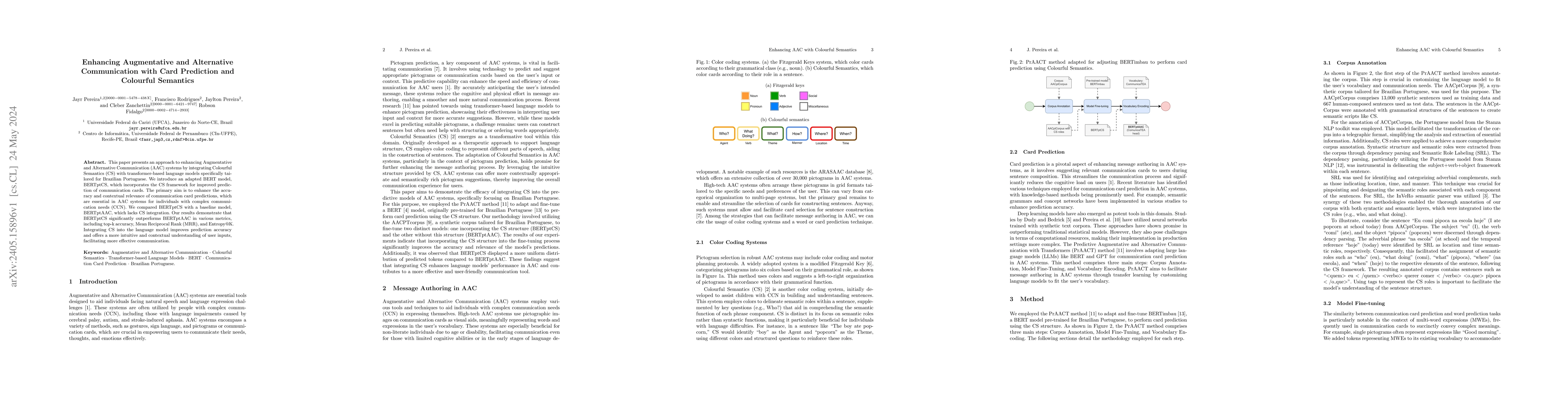 Thumbnail for Enhancing Augmentative and Alternative Communication with Card
  Prediction and Colourful Semantics