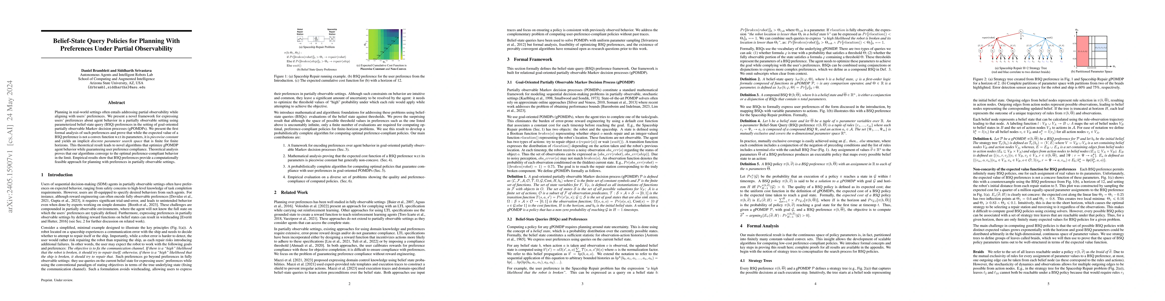 Thumbnail for Belief-State Query Policies for Planning With Preferences Under Partial
  Observability