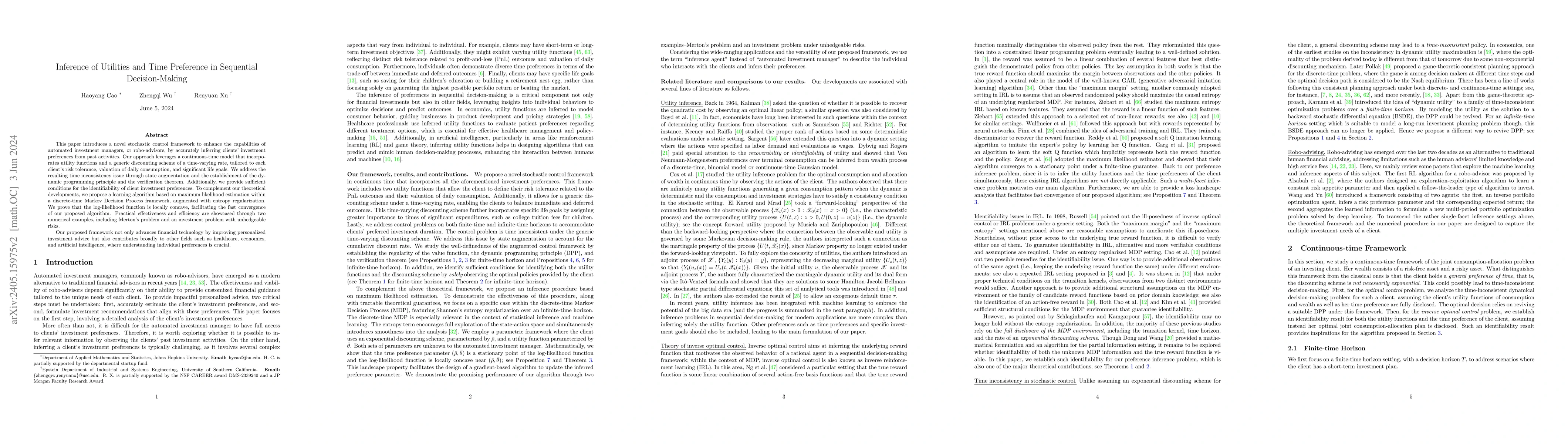 Thumbnail for Inference of Utilities and Time Preference in Sequential Decision-Making