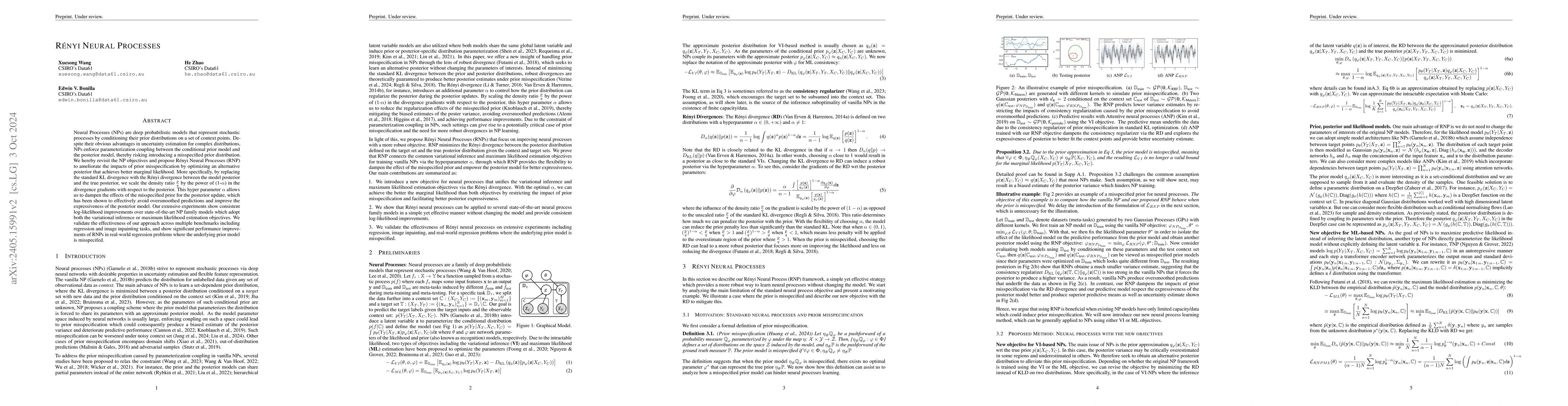Thumbnail for R\'enyi Neural Processes