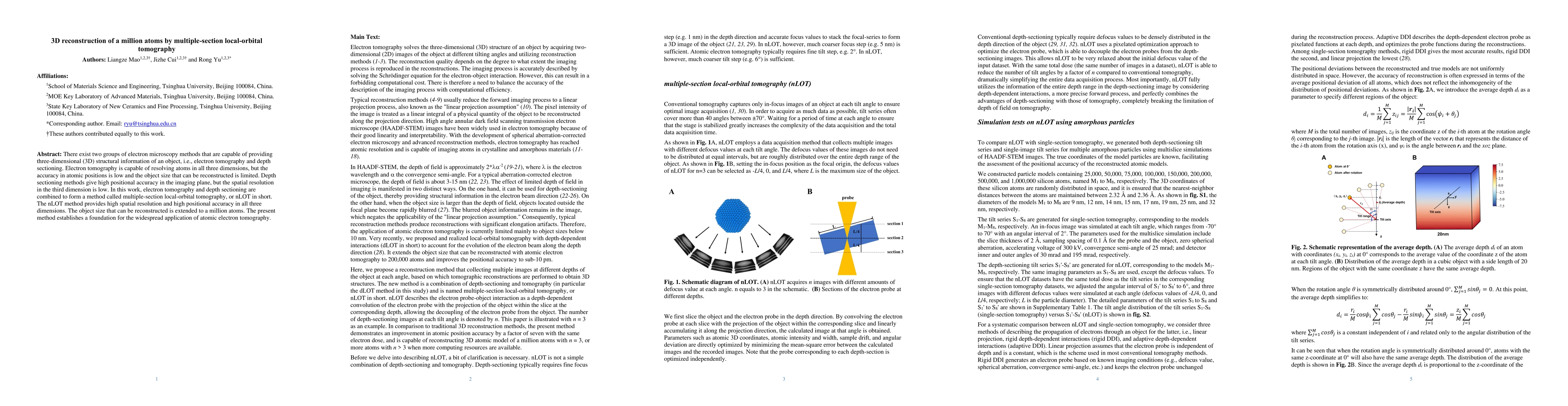 Thumbnail for 3D reconstruction of a million atoms by multiple-section local-orbital
  tomography