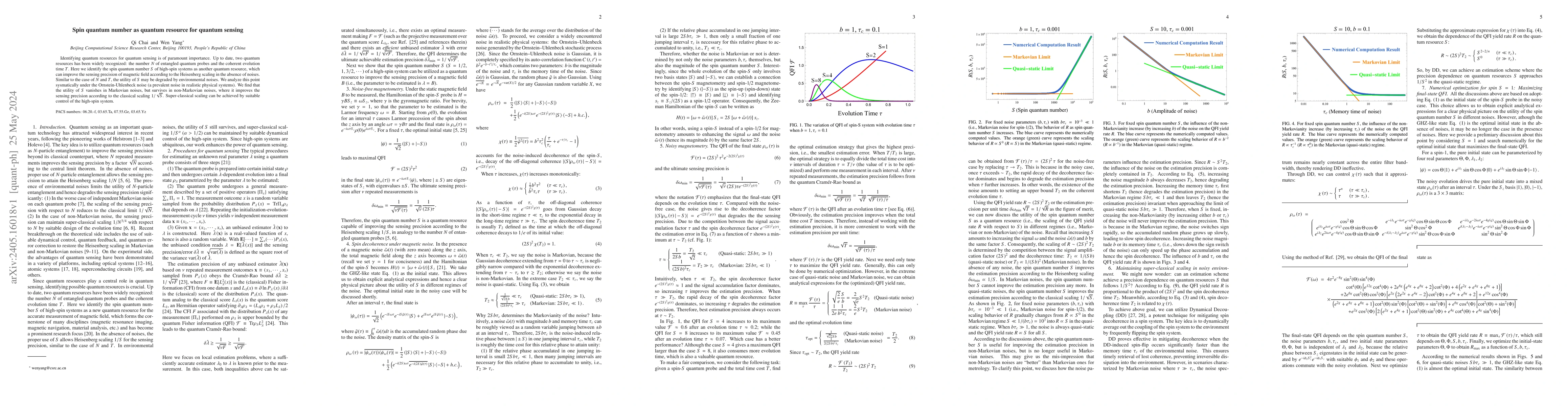 Thumbnail for Spin quantum number as quantum resource for quantum sensing