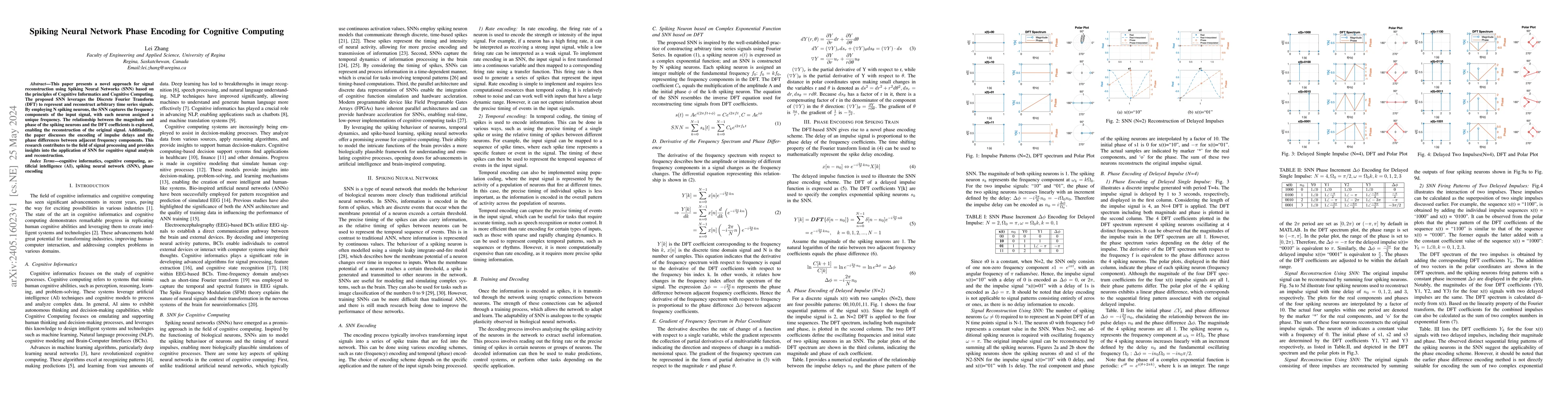Thumbnail for Spiking Neural Network Phase Encoding for Cognitive Computing