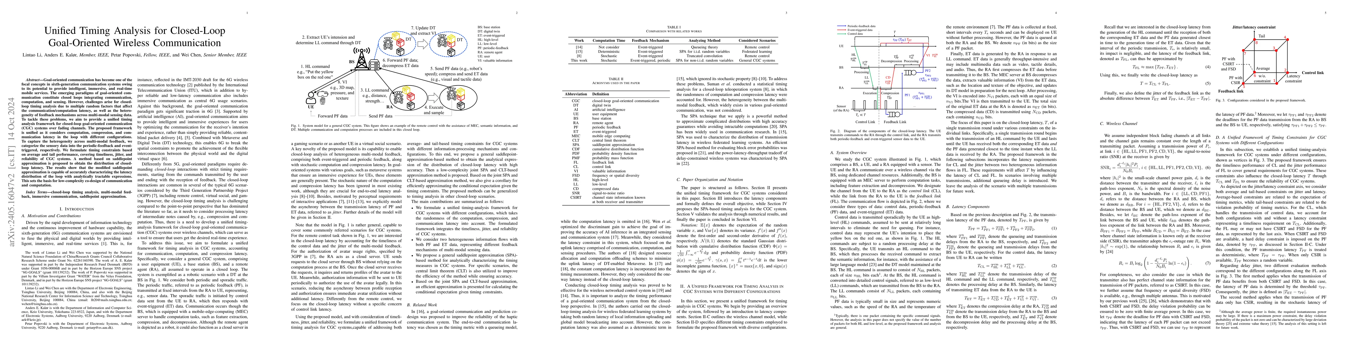 Thumbnail for Unified Timing Analysis for Closed-Loop Goal-Oriented Wireless
  Communication