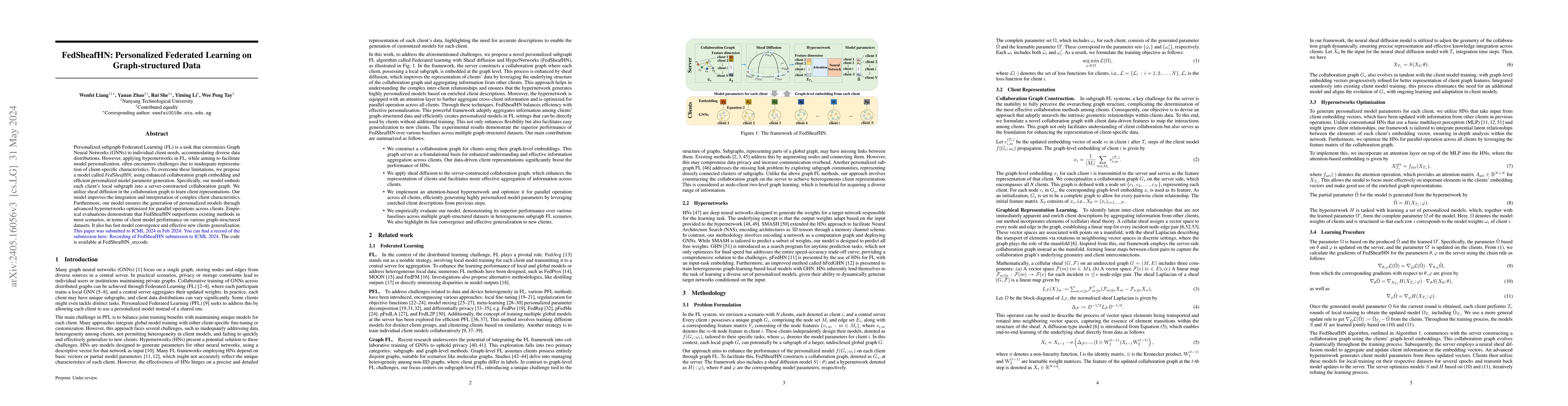 Thumbnail for FedSheafHN: Personalized Federated Learning on Graph-structured Data