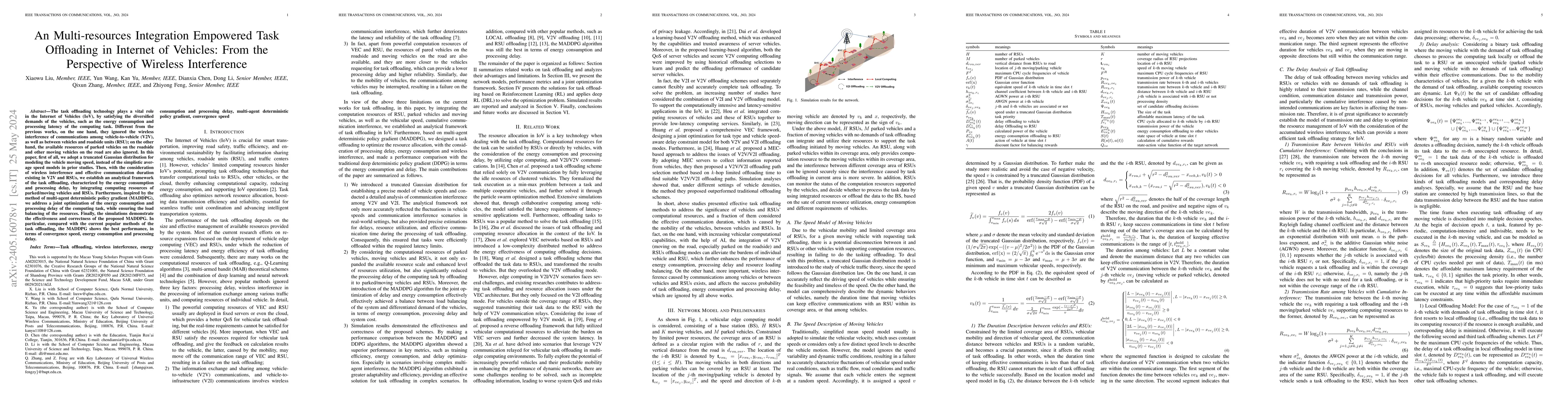 Thumbnail for An Multi-resources Integration Empowered Task Offloading in Internet of
  Vehicles: From the Perspective of Wireless Interference