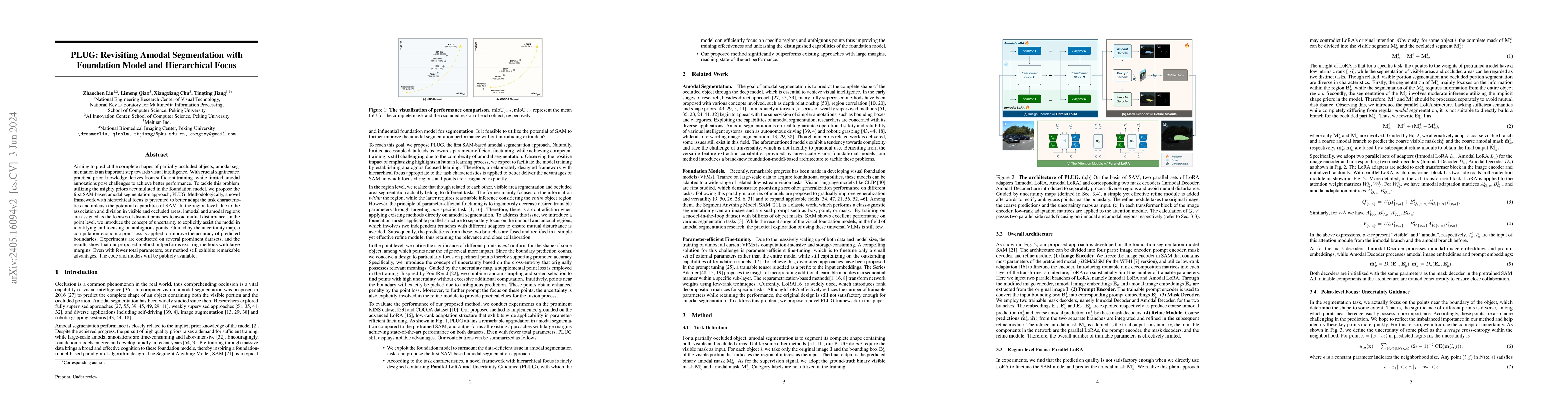 Thumbnail for PLUG: Revisiting Amodal Segmentation with Foundation Model and
  Hierarchical Focus