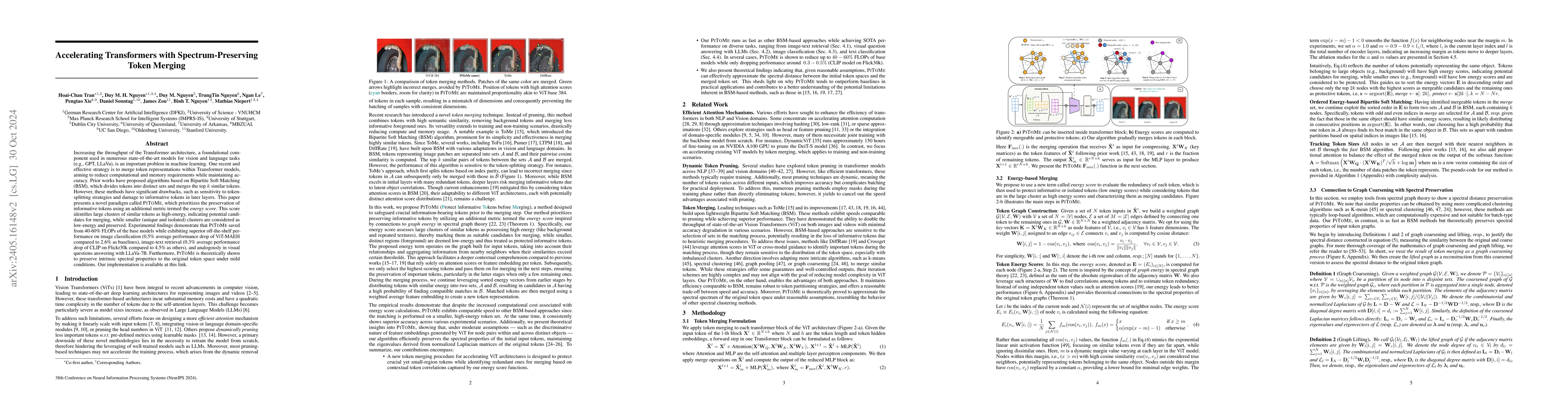 Thumbnail for Accelerating Transformers with Spectrum-Preserving Token Merging