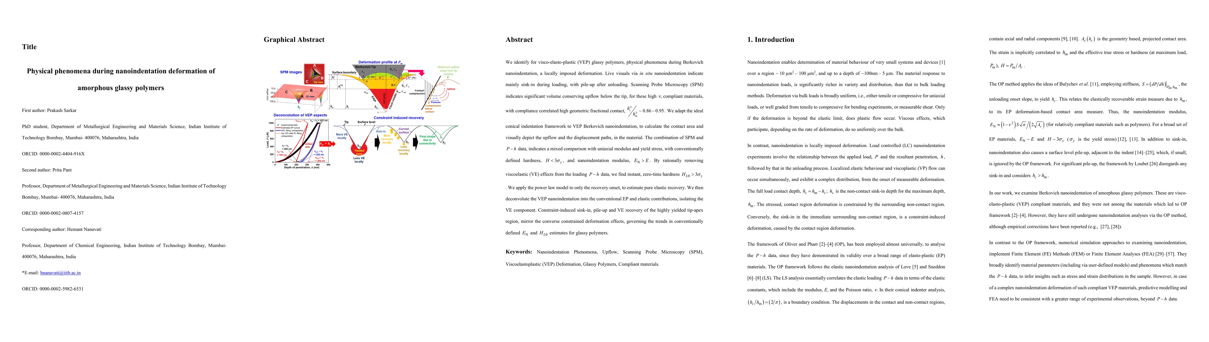 Thumbnail for Physical phenomena during nanoindentation deformation of amorphous
  glassy polymers