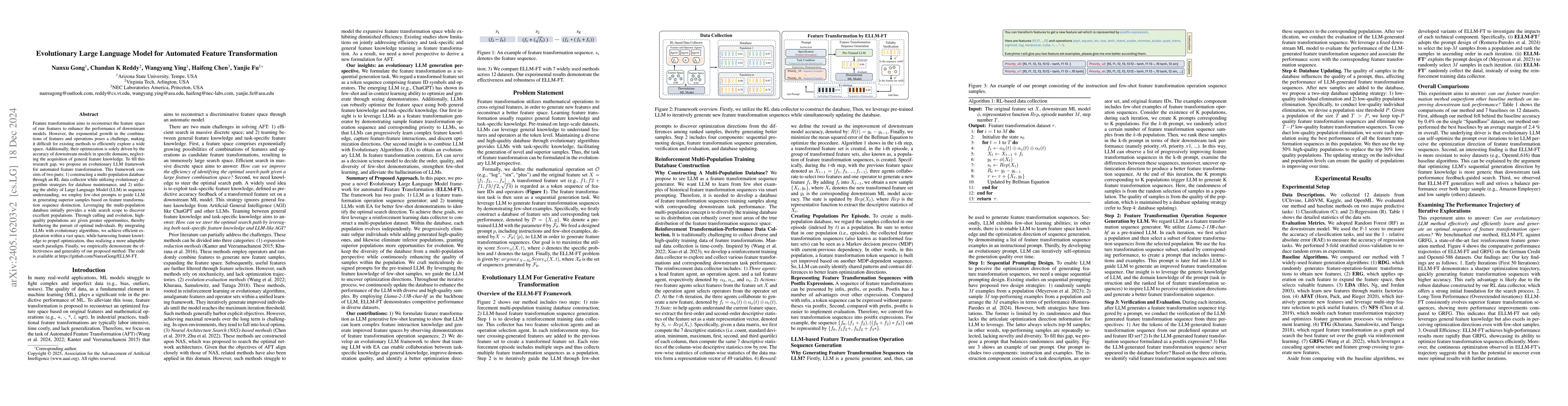 Thumbnail for Evolutionary Large Language Model for Automated Feature Transformation