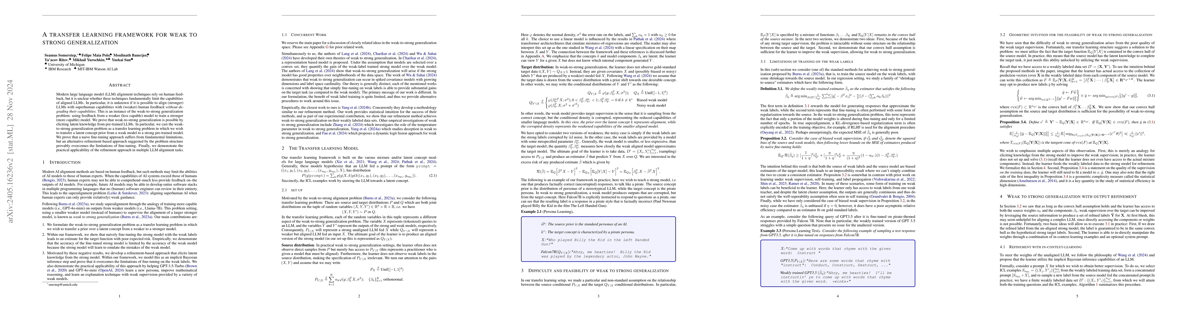 Thumbnail for A statistical framework for weak-to-strong generalization