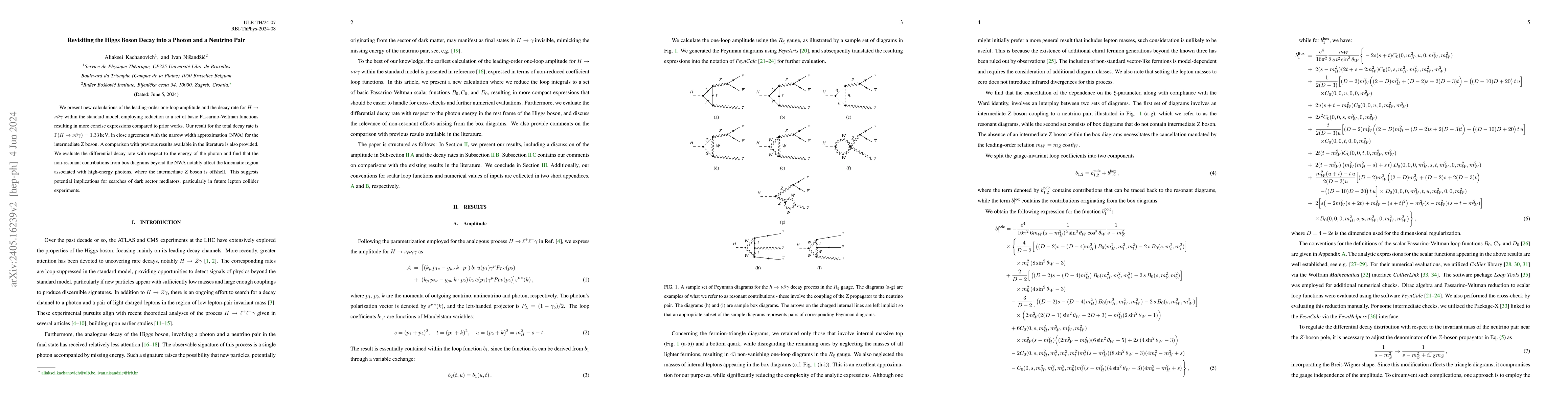 Thumbnail for Revisiting the Higgs Boson Decay into a Photon and a Neutrino Pair