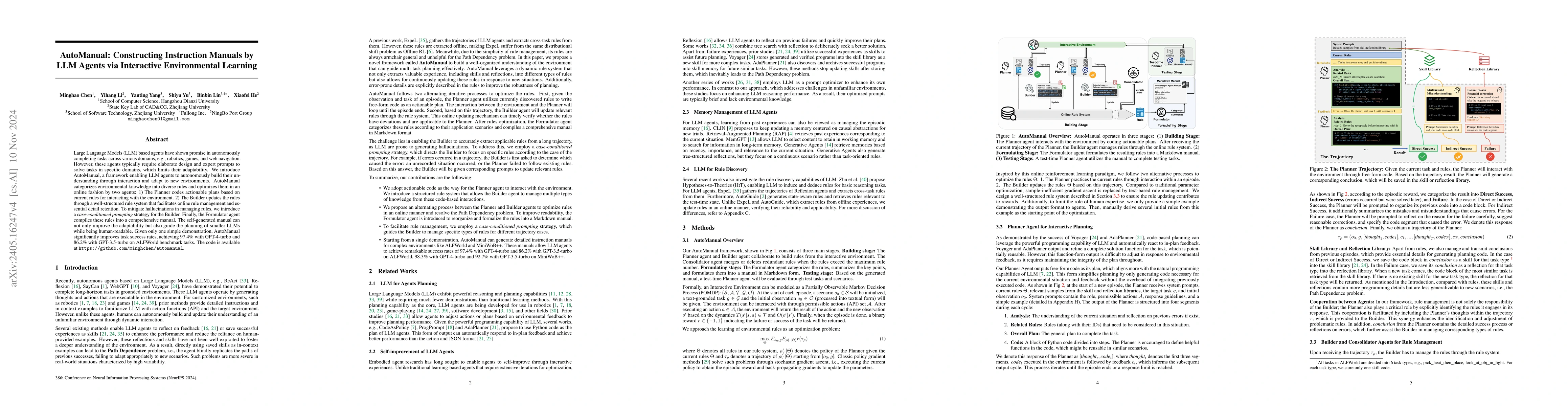 Thumbnail for AutoManual: Generating Instruction Manuals by LLM Agents via Interactive
  Environmental Learning
