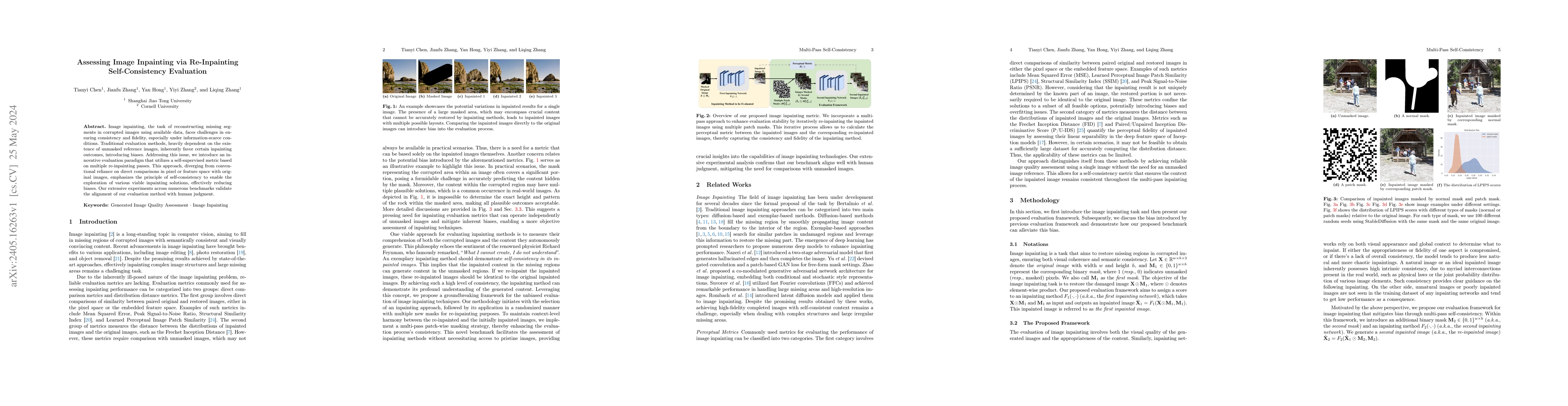 Thumbnail for Assessing Image Inpainting via Re-Inpainting Self-Consistency Evaluation