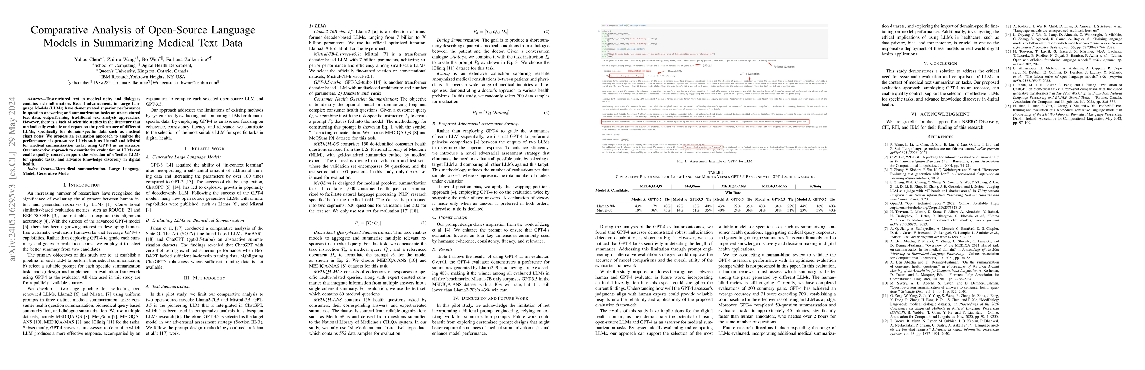 Thumbnail for Comparative Analysis of Open-Source Language Models in Summarizing
  Medical Text Data