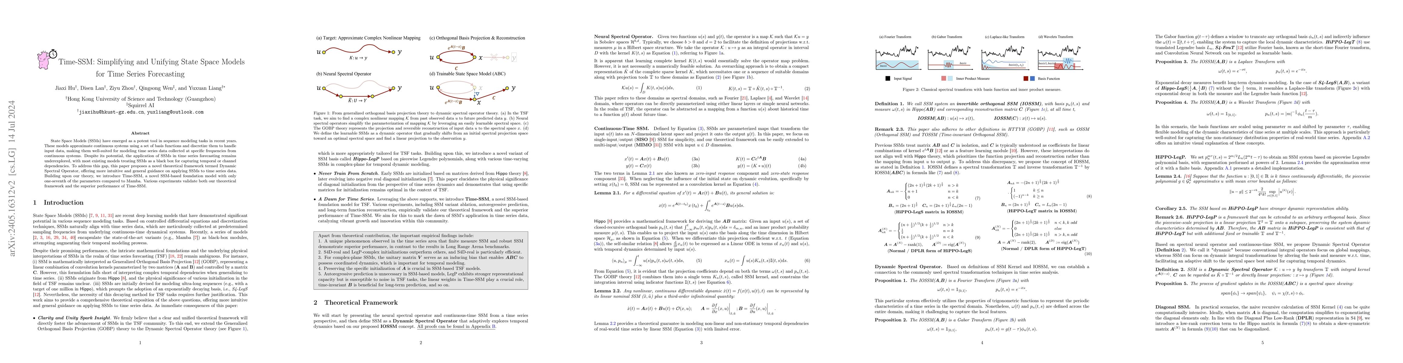 Thumbnail for Time-SSM: Simplifying and Unifying State Space Models for Time Series
  Forecasting